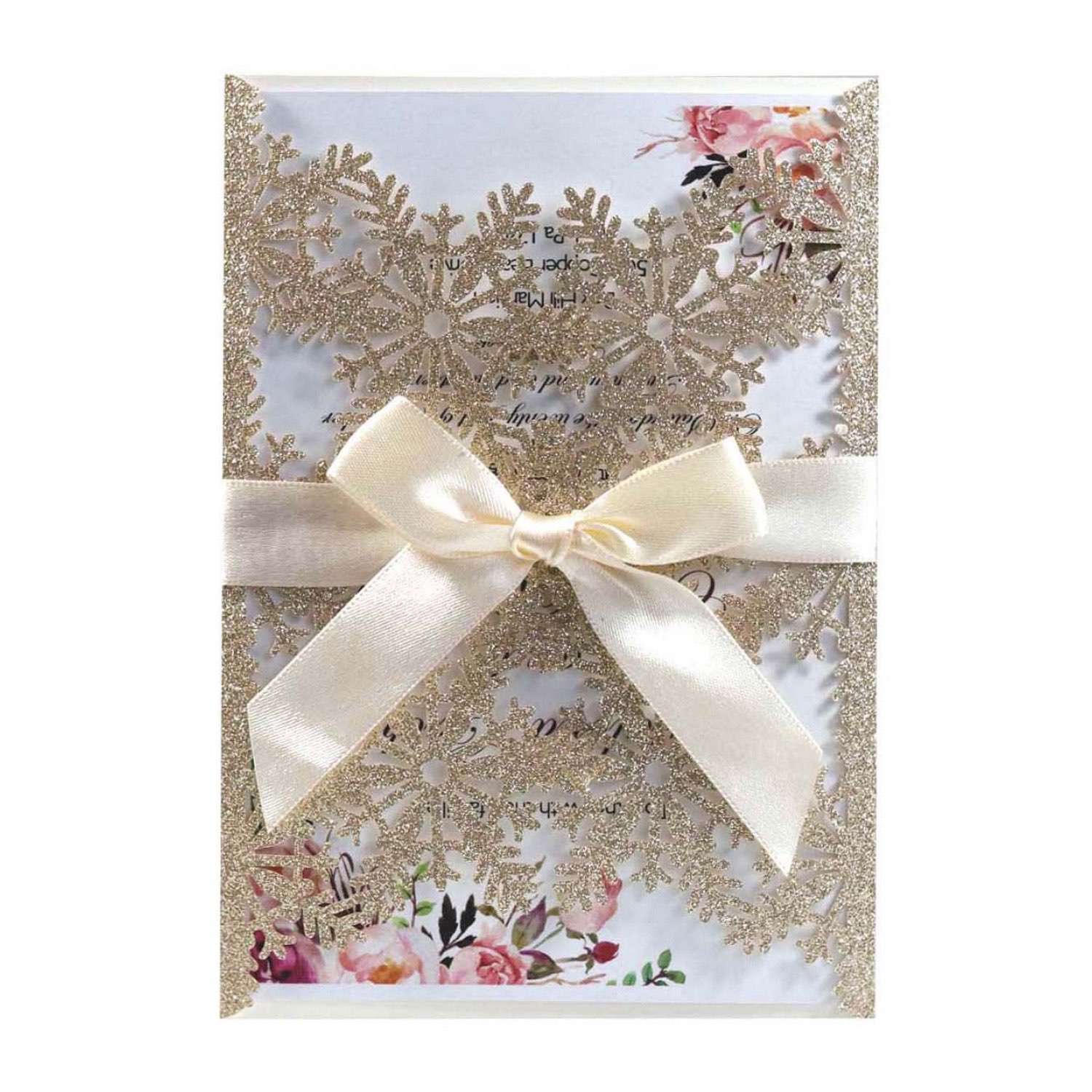 Christmas Greeting Card Snowflake Card Wedding Card Design Laser Cut